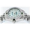 Image 4 : Rolex Ladies Stainless Steel Blue MOP Diamond & Emerald Datejust Wristwatch