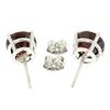 Image 4 : 14k White Gold 3.28 ctw Round Garnet  Simple 7.06mm Stud Earrings