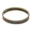 Image 4 : Hermes Multicolor Narrow Printed Enamel Bangle Bracelet