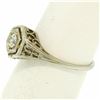 Image 6 : 18k White Gold Old European Diamond Solitaire Ring