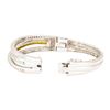 Image 3 : 2.70 ctw Diamond Bangle Bracelet - 18KT White And Yellow Gold