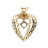 Image 1 : 1.00 ctw Diamond Semi-Mount Heart Shaped Pendant - 14KT Yellow Gold