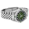 Image 3 : Rolex Mens Stainless Steel Diamond Lugs Green Vignette & Emerald Datejust Wristw