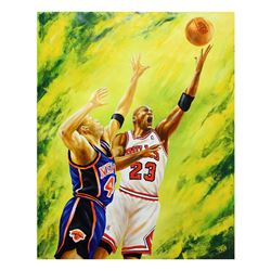 Dimitry Turchinsky- Original Oil on Canvas "Lay Up"