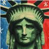 Image 2 : Steve Kaufman (1960-2010), "Liberty Head" Hand Painted Unique Variation Hand Pulled Silkscreen on Ca