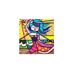 Romero Britto "New Summer" Hand Signed Giclee on Canvas; Authenticated