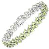 Image 2 : 18.26 Carat Genuine Peridot .925 Sterling Silver Bracelet