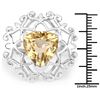 Image 3 : 5.71 Carat Genuine Citrine .925 Sterling Silver Ring (size 7)