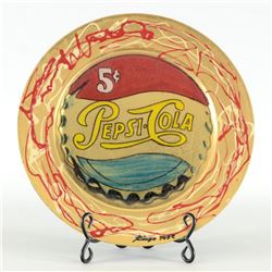 Ringo Daniel Funes (Protege of Andy Warhol's Apprentice, Steve Kaufman), "Pepsi Cola" Hand Painted P