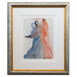 Salvador Dali- Original Color Woodcut on B.F.K. Rives Paper "Paradise 18"