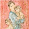 Image 2 : "Sonya and Family" Limited Edition Lithograph by Edna Hibel (1917-2014), Numbered and Hand Signed wi