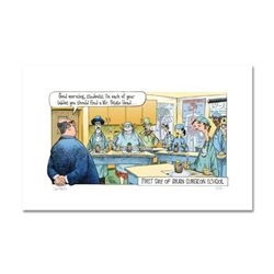 Bizarro! "Brain Surgeon School" Numbered Limited Edition Hand Signed by creator Dan Piraro; Letter o