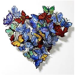 Patricia Govezensky- Original Painting on Cutout Steel "Amour"