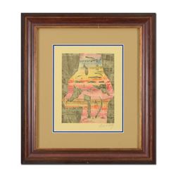 Neal Doty (1941-2016), Framed Original Mixed Media Linocut, Hand Signed with Certificate of Authenti