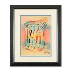 Neal Doty (1941-2016), Framed Original Mixed Media Linocut, Dated (1992) and Hand Signed with Certif