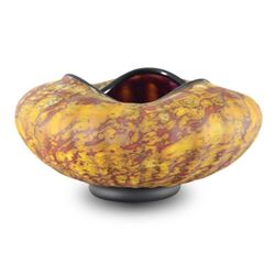 "Small Primitive Bowl" Hand Blown Glass Bowl Sculpture, Hand Signed by GartnerBlade Glass.