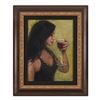 Image 1 : Vincent Silvano, "Thinking of You" Framed Original Oil Painting on Canvas, Hand Signed with Certific