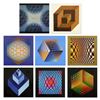 Image 1 : Victor Vasarely (1908-1997), "Structure Universelles De L'hexagone Portfolio" Includes 8 Heliogravur