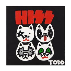Todd Goldman, "Hiss" Original Acrylic Painting on Gallery Wrapped Canvas, Hand Signed with Certifica