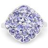 Image 3 : 2.44 Carat Genuine Tanzanite .925 Sterling Silver Ring (size 6)