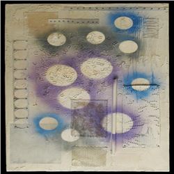 George Marlowe, "Texture Bubbles" Hand Signed Original Artwork with COA