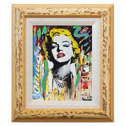 Nastya Rovenskaya- Mixed Media "Marilyn Monroe II"