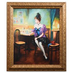 Taras Sidan- Original Giclee on Canvas "Dinner"