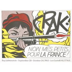 Roy Lichtenstein "Crak!" Lithograph