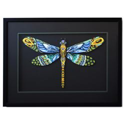 Patricia Govezensky- Original Painting on Laser Cut Steel "Dragonfly XXXVI"