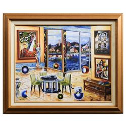 Alexander Astahov- Original Giclee on Canvas "The Historian"