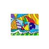 Image 1 : Romero Britto "New Sailing" Hand Signed Giclee on Canvas; Authenticated