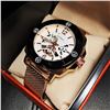 Image 1 : Mens L.A. Banus Mammoth Ivory White Dial Stainless Steel Band Watch