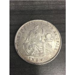1820 8 Reales Colonial Coin Silver Pillar Dollar Spain Pirate Coin