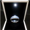 Image 2 : Titanium Steel Silver Blue Engagement Ring