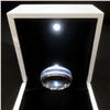 Image 3 : Titanium Steel Silver Blue Engagement Ring