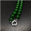 Image 1 : Asian Green Jade Beaded Necklace