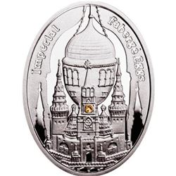 2012 Poland Mint "Moscow Kremlin" Imperial Faberge Egg - Proof Silver Coin w/ Swarovski Crystals