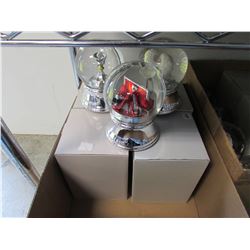 7 ASSORTED MEMORIAL/CELEBRATION GLOBES (BAPTISM, COMMUNION, ANGEL, CHAMPAGNE, WEDDING, ETC)