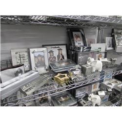 GRADUATION PICTURE FRAMES, WEDDING ALBUMS, ELEPHANT COIN BANK, TRINKET BOXES, ASSORTED PICTURE