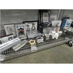 GRADUATION PICTURE FRAMES, WEDDING ALBUMS, ELEPHANT COIN BANK, TRINKET BOXES, ASSORTED PICTURE