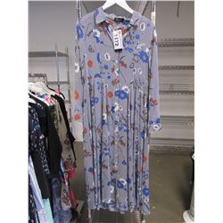 PAPILLON STRIPE & FLORAL DRESS RV $99 SIZE LARGE