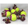 Image 1 : Lot of Tennis Ball Rope Dog Toy (6ct)
