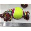 Image 2 : Lot of Tennis Ball Rope Dog Toy (6ct)