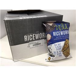 Riceworks Gourmet Rice Snacks-Sea Salt & Black Sesame Snacks (12 x 155g)
