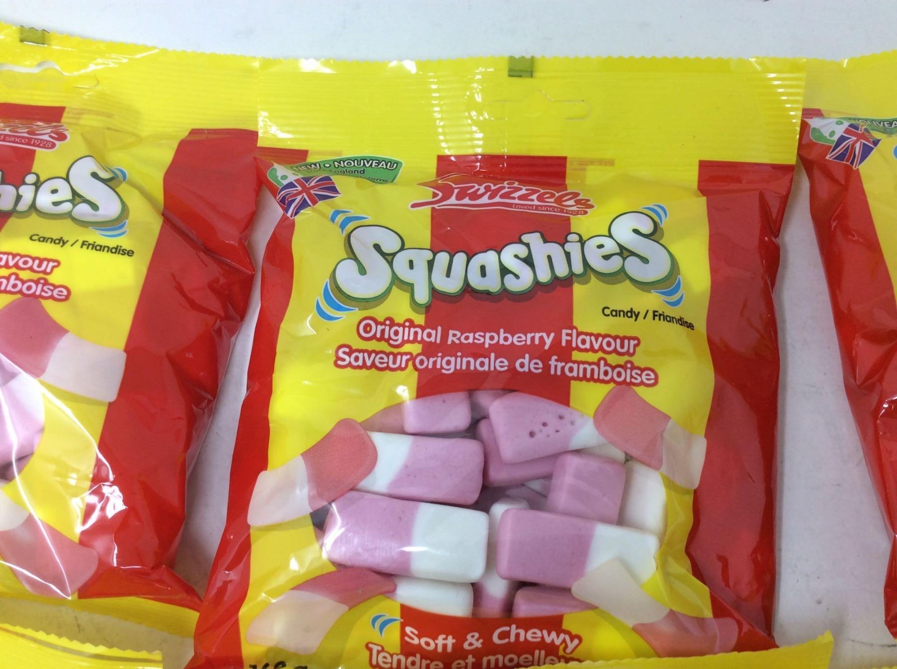 Squishers Raspberry Cream Swizzels Squashies Raspberry Flavour Candy (7 x 160g)