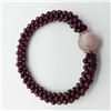 Image 1 : Garnet Rose Quartz Stretchable Bracelet, Made in Canada, Suggested Retail Value $120