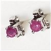 Image 2 : Silver Ruby Earrings, Made in Canada, Suggested Retail Value $100