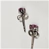 Image 3 : Silver Ruby Earrings, Made in Canada, Suggested Retail Value $100