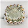Image 1 : Brass Green Amethyst(8.8ct) Men'S Ring, Made in Canada, Suggested Retail Value $100