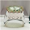 Image 2 : Brass Green Amethyst(8.8ct) Men'S Ring, Made in Canada, Suggested Retail Value $100